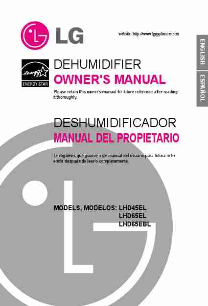 LG Electronics Dehumidifier LHD45EL, LHD65EL, LHD65EBL-page_pdf